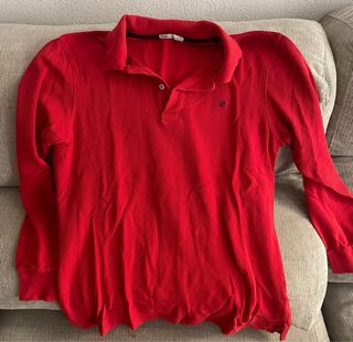 Polo Carolina Herrera Manga Larga Rojo