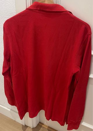 Polo Carolina Herrera Manga Larga Rojo