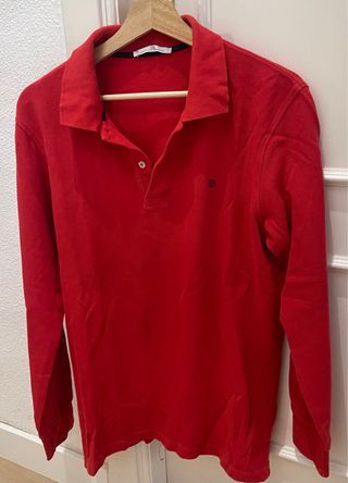 Polo Carolina Herrera Manga Larga Rojo