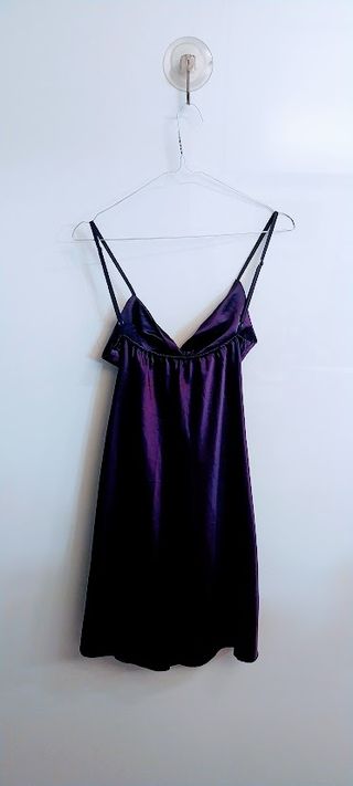 Mini abito Zara raso viola Tg S