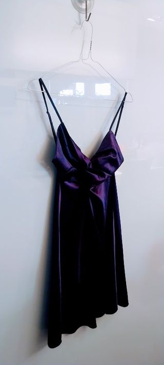 Mini abito Zara raso viola Tg S