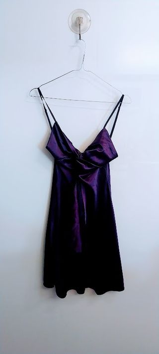 Mini abito Zara raso viola Tg S