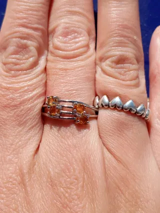 Anillo Citrino natural de Brasil Auténtico