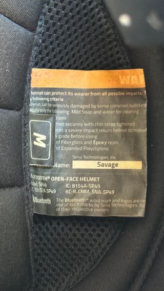 Casco Jet Sena Savage con Intercomunicador