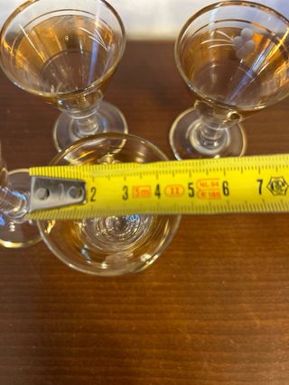 Set 4 Bicchieri Vetro Oro Vintage