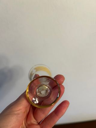 Set 4 Bicchieri Vetro Oro Vintage