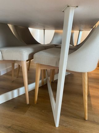 Mesa Comedor 1.80m Madera y Acero.
