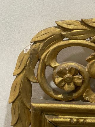 Espejo Antiguo Madera Tallada y Dorada