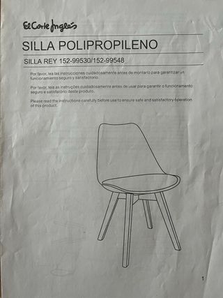 Silla Comedor Polipropileno y madera