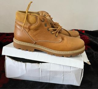 Botas de cuero original con cordones para hombre