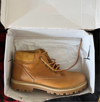 Botas de cuero original con cordones para hombre