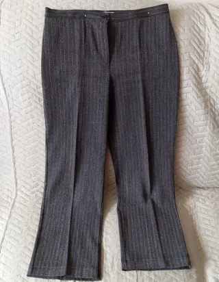 Pantalón mujer invierno gris jaspeado