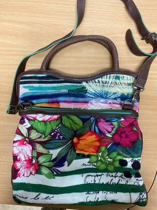 Bolso Desigual Lona Multicolor Flores