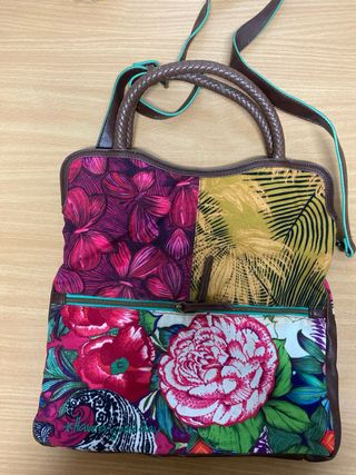 Bolso Desigual Lona Multicolor Flores