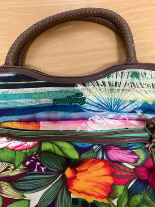 Bolso Desigual Lona Multicolor Flores
