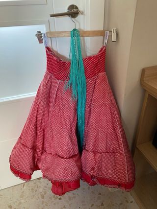 Traje de flamenca niña rojo lunares