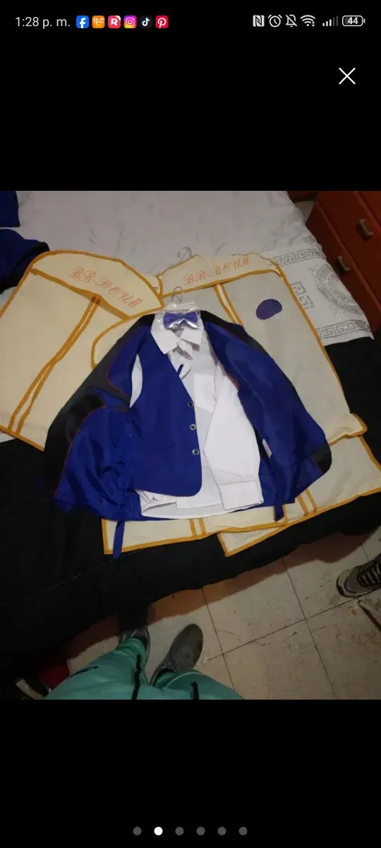 Traje de chaqueta para niños azul Marino