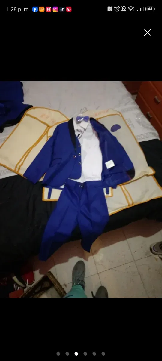 Traje de chaqueta para niños azul Marino