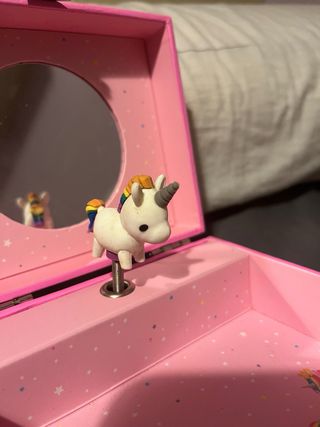 Caja de música unicornio rosa