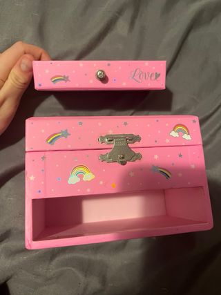 Caja de música unicornio rosa