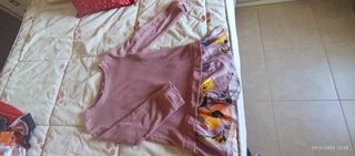 Jersey mujer rosa con estampado floral