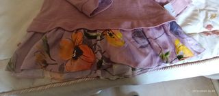 Jersey mujer rosa con estampado floral