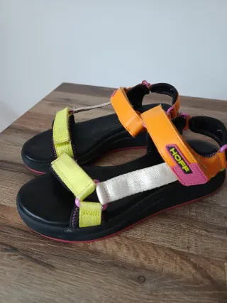 Chanclas HOFF mujer naranja y amarillo