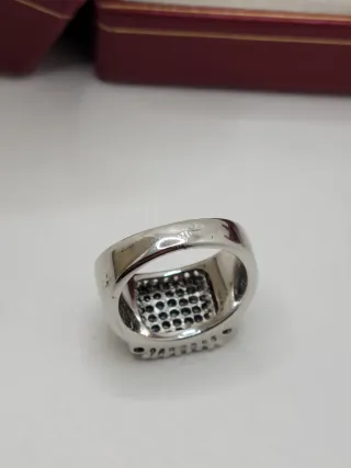 Anillo Sello de Plata de 1ª ley 925 y Circonitas