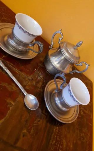 Set Tazzine Caffè e Zuccheriera Vintage