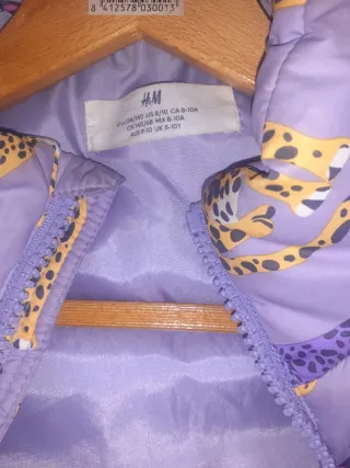 Chaleco niña estampado tigres