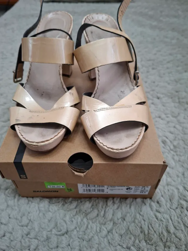 Sandalias Salomon Beige/Negro Talla 37.5