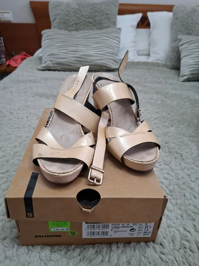 Sandalias Salomon Beige/Negro Talla 37.5