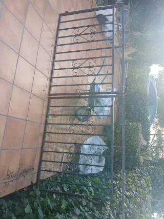 Puerta de hierro forjado