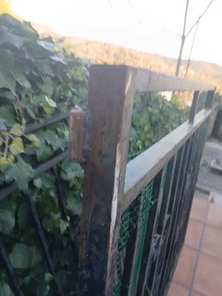 Puerta de hierro forjado