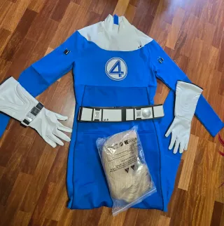 Disfraz Cosplay Sue Storm 4 Fantásticos con peluca