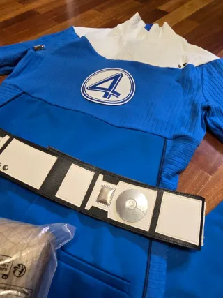 Disfraz Cosplay Sue Storm 4 Fantásticos con peluca