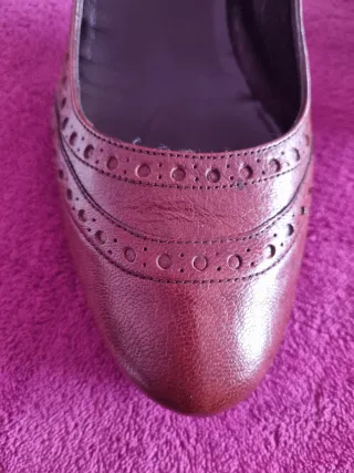 Zapatos Aura Blanc Piel Talla 40 Tacón 9cm