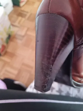 Zapatos Aura Blanc Piel Talla 40 Tacón 9cm