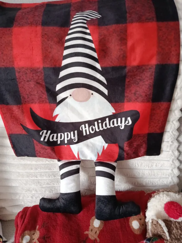 Pack Natal: Manta, Chinelos e Capa de Almofada