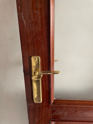 Puerta madera con cristal 72,5 cm