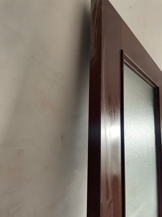 Puerta madera con cristal 72,5 cm