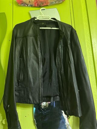 Chaqueta Cuero Massimo Dutti Talla L
