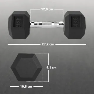 Juego de Mancuernas 4kg hexogonal