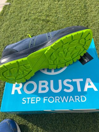 Zapato de obra Robusta azul y verde