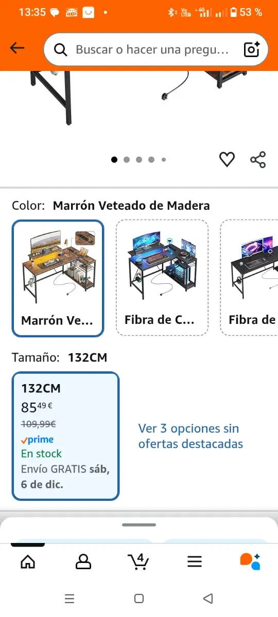 Escritorio Garmin L-Shape Nuevo