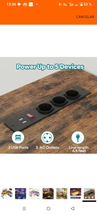 Escritorio Garmin L-Shape Nuevo