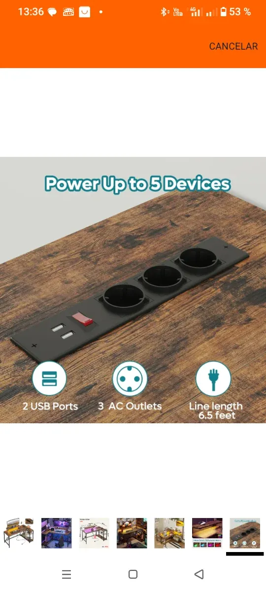 Escritorio Garmin L-Shape Nuevo