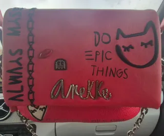 Bolso Aneke rojo con cadena
