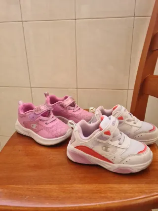 Scarpe Champion Bambina Rosa e Bianche