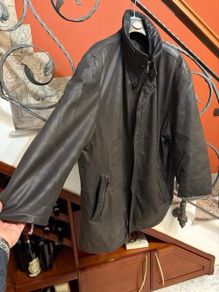 Giubbino vera pelle vintage marrone